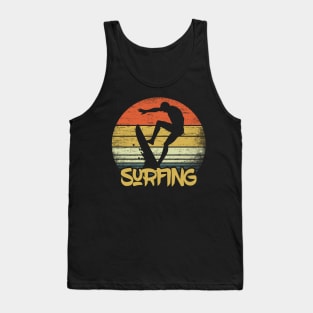Vintage Surfing Gift For Sufing Summer Holidays At The Beach Tank Top